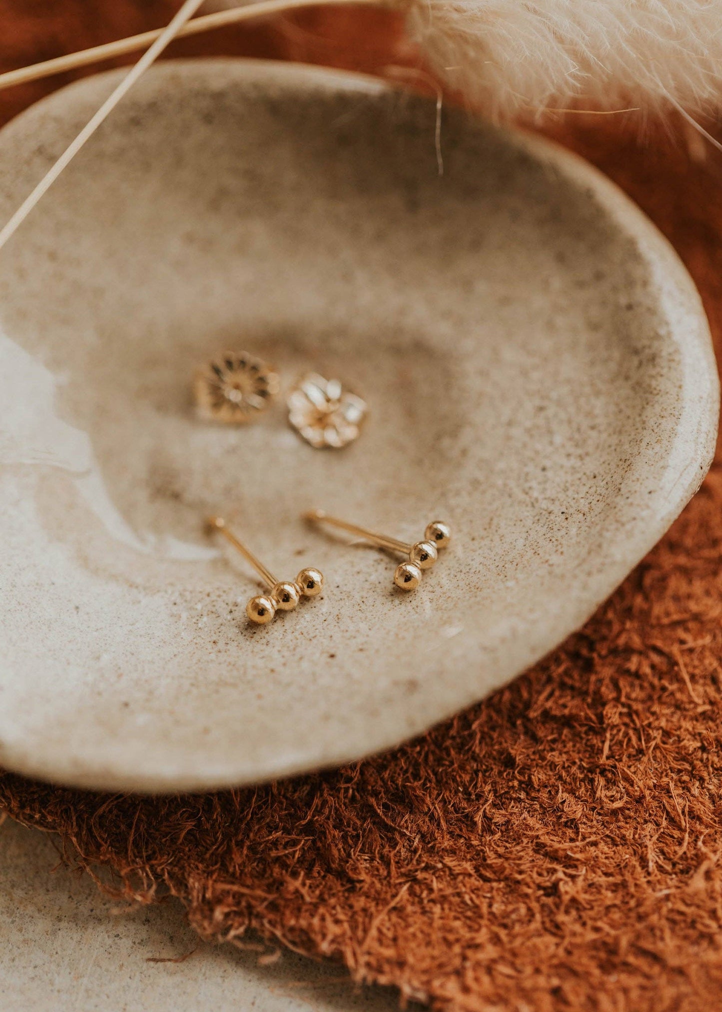 Triple Dot Studs | 14kt Gold Fill