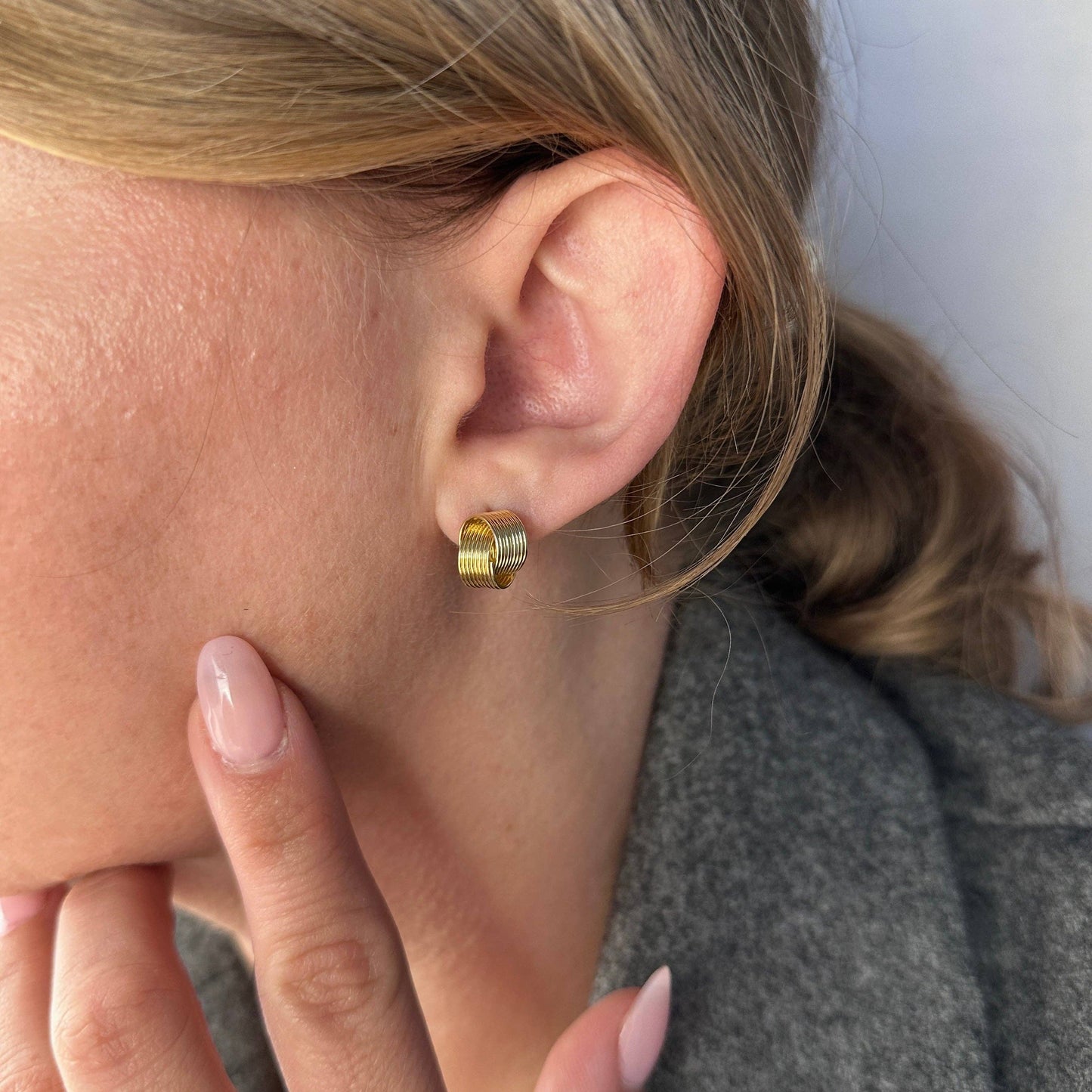 Wire Knot Studs | 18k Gold Fill