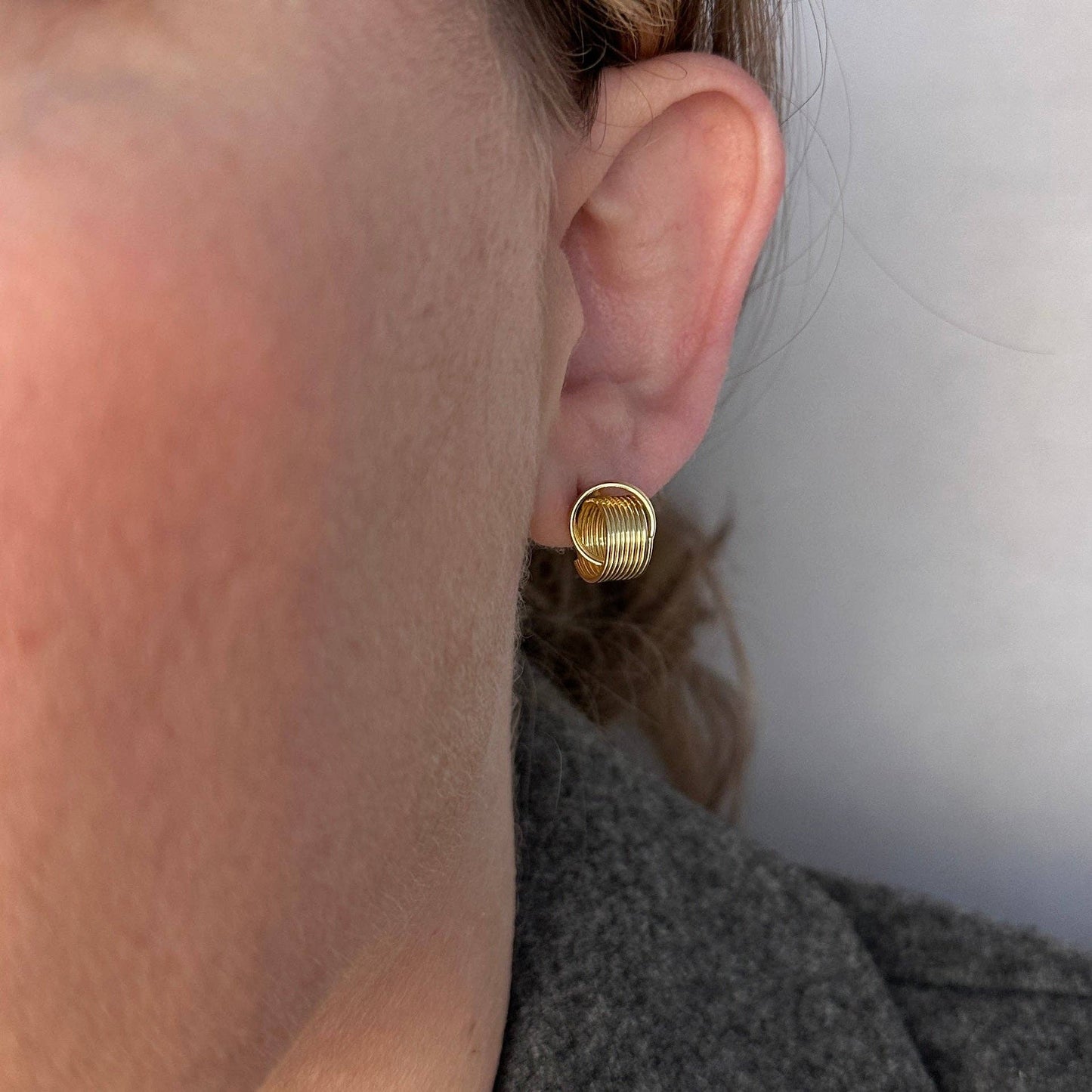 Wire Knot Studs | 18k Gold Fill