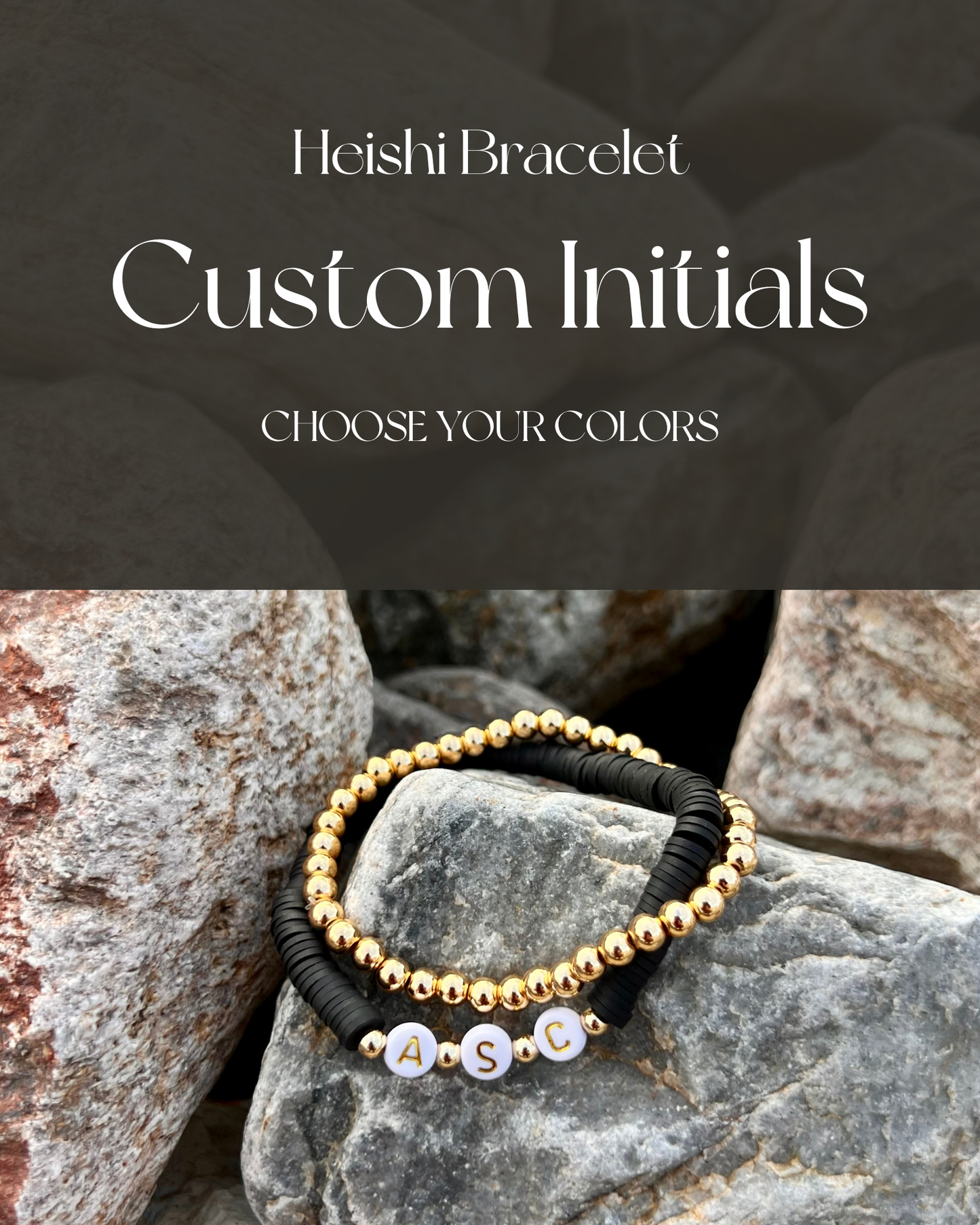 Heishi Bracelet - Custom Initials