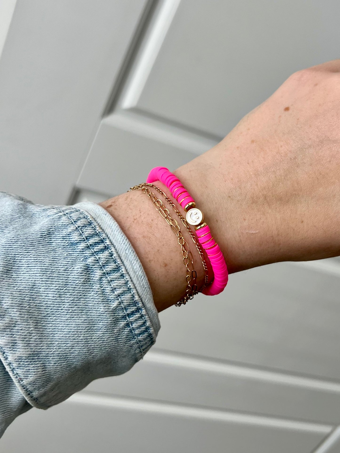 Happy Face Heishi Bracelet