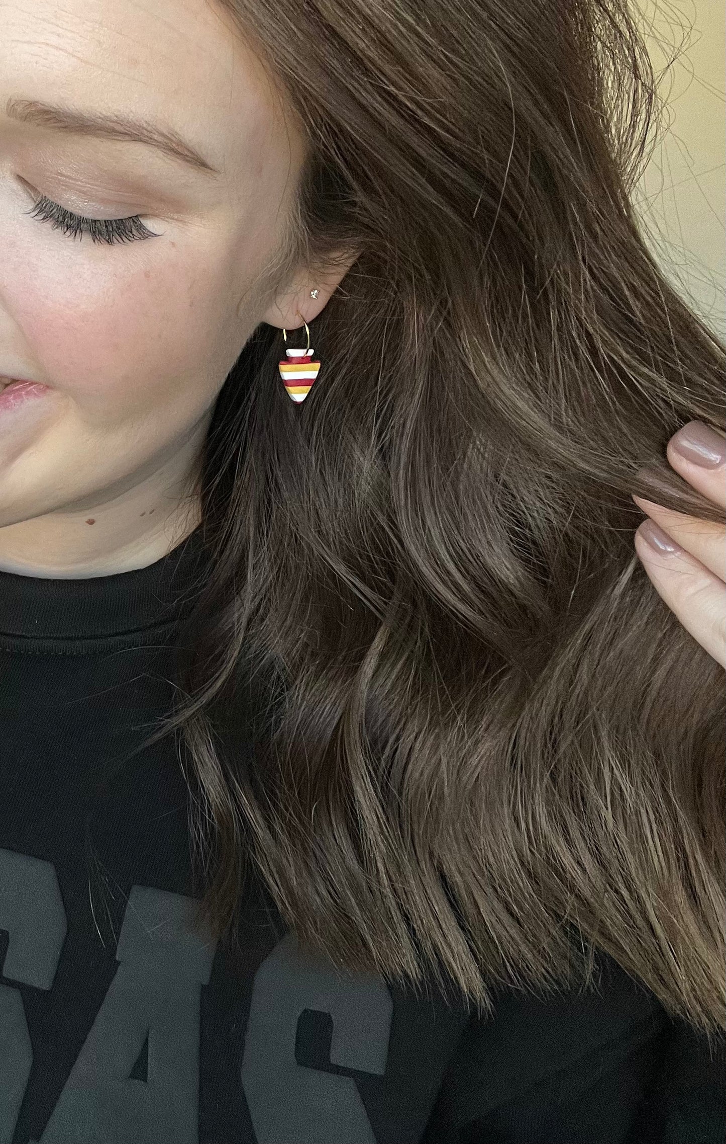 Striped Arrowhead Hoops, Mini