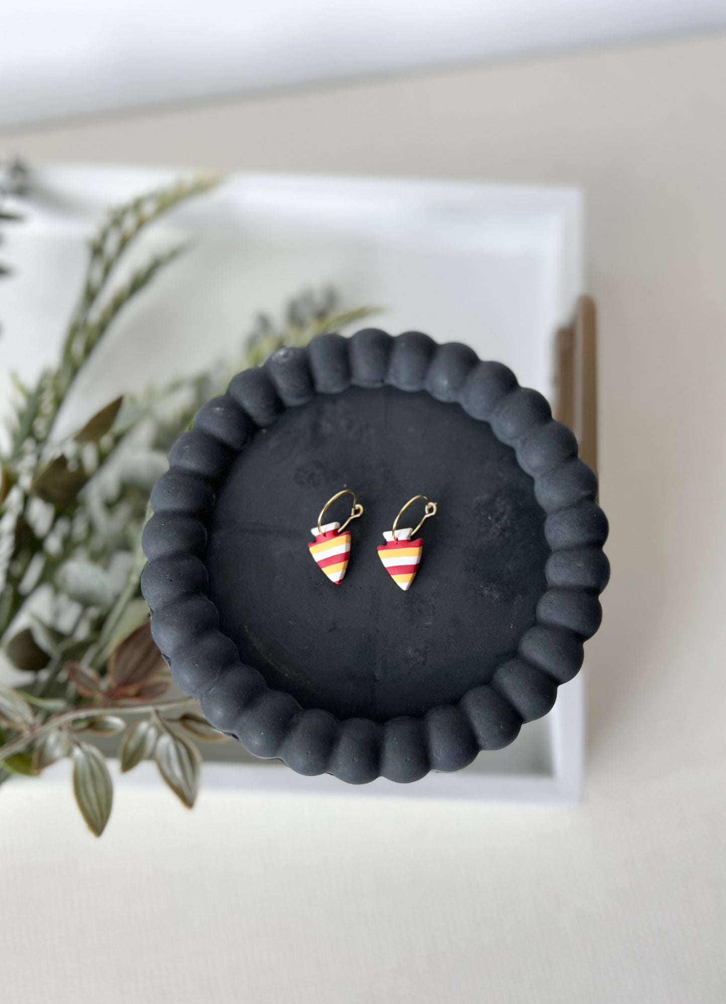 Striped Arrowhead Hoops, Mini