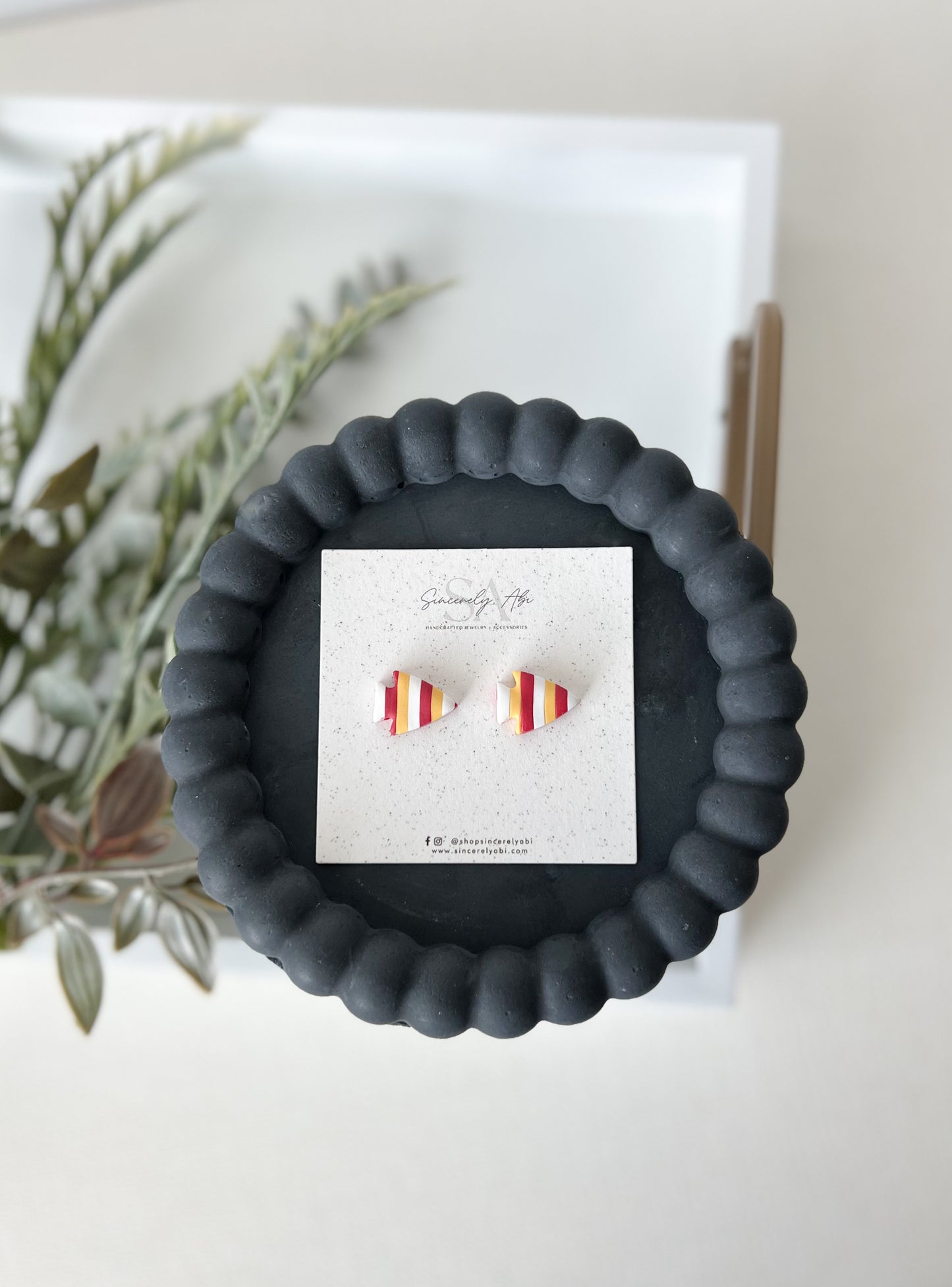 Striped Arrowhead Studs
