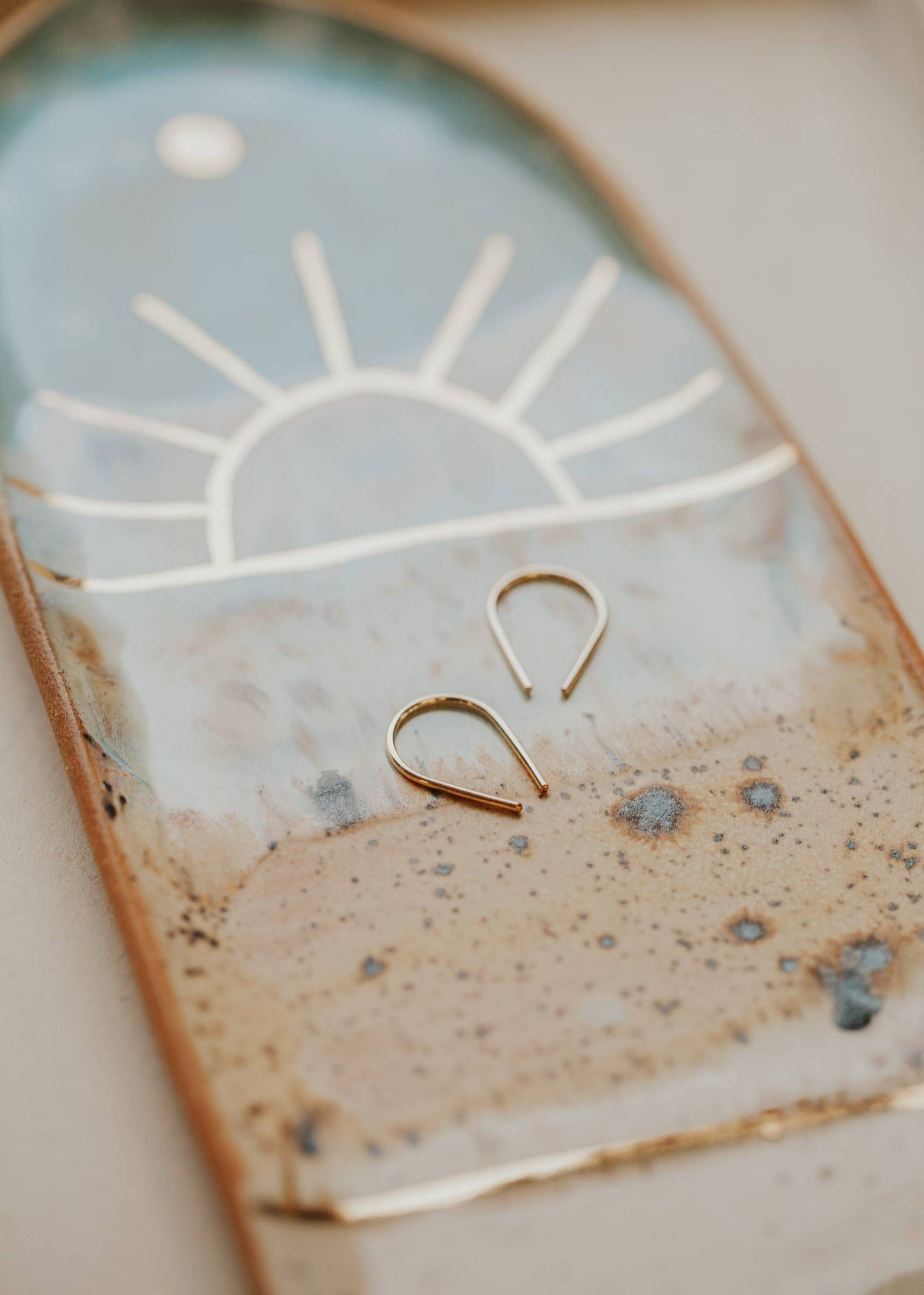 Tiny Horseshoe Earrings | Sterling Silver
