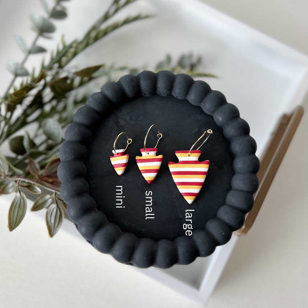 Striped Arrowhead Hoops, Mini