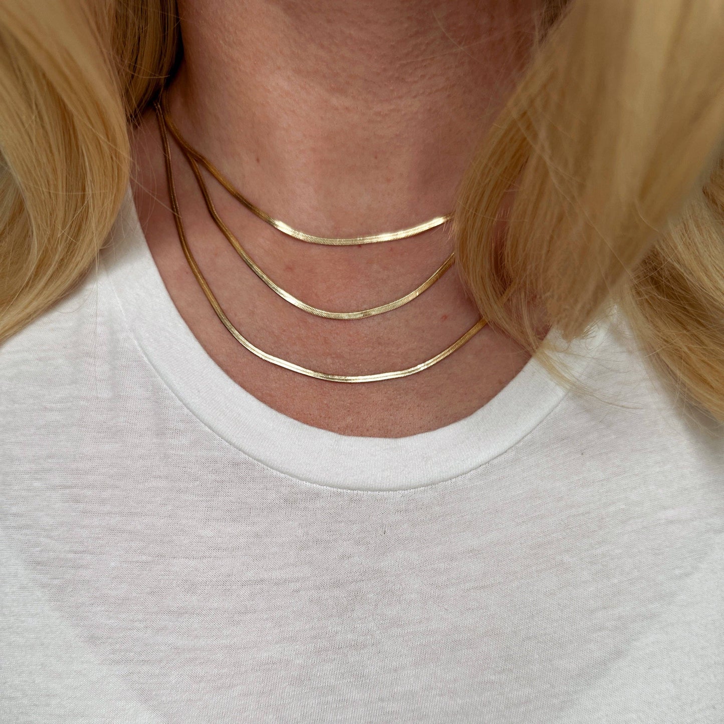 18k Gold Fill 2.0mm Thickness Herringbone Chain | 18 inches