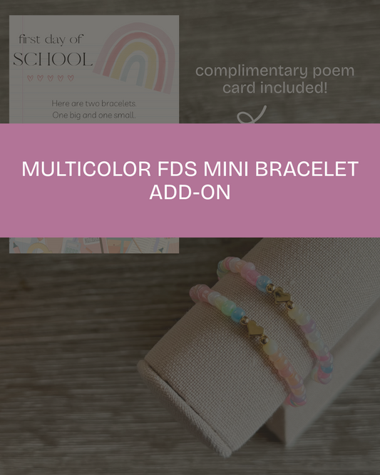 Multicolor First Day of School Mini Bracelet Add-On