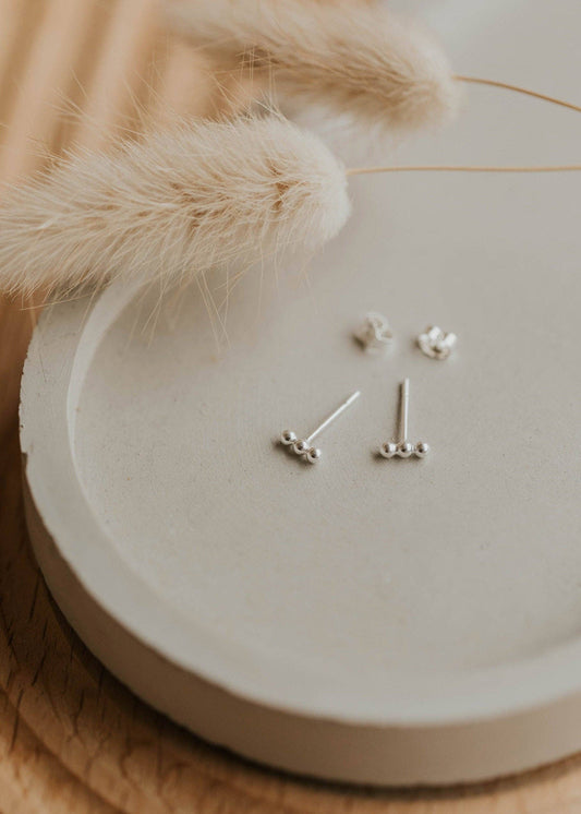 Triple Dot Studs | Sterling Silver
