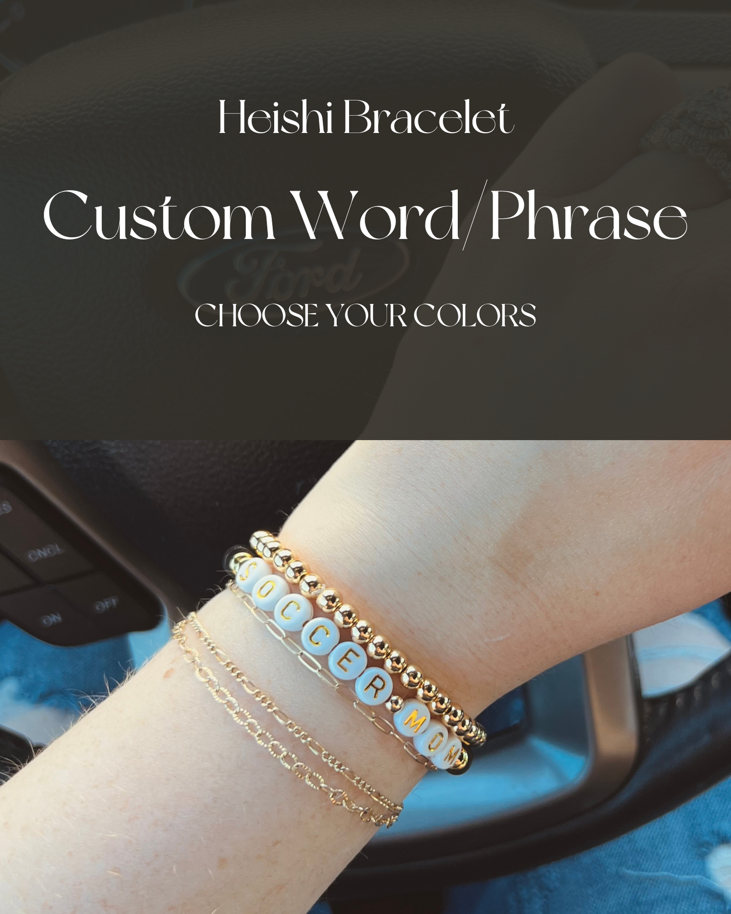 Heishi Bracelet - Custom Word/Phrase