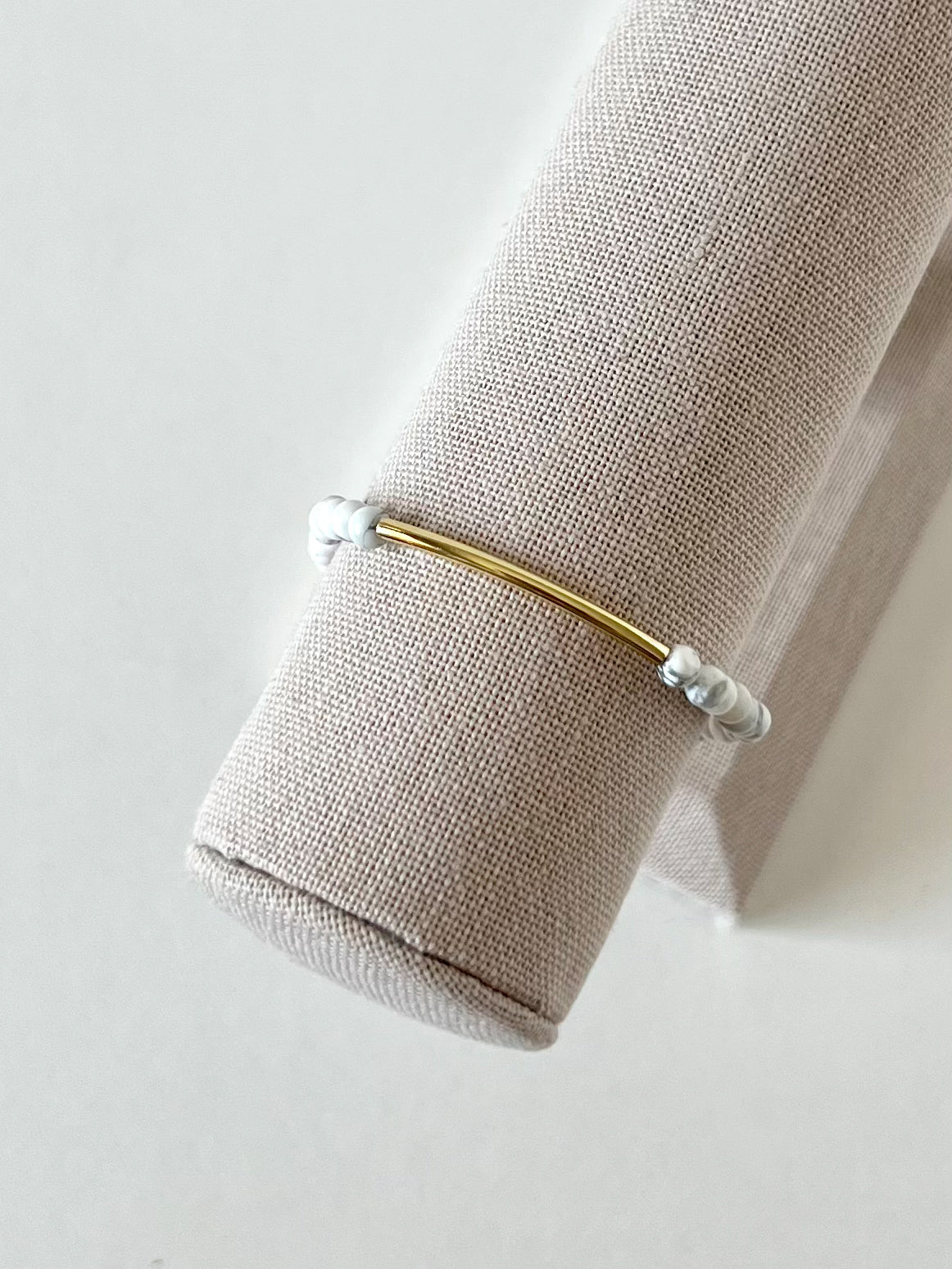4mm White Howlite Stacking Bracelet