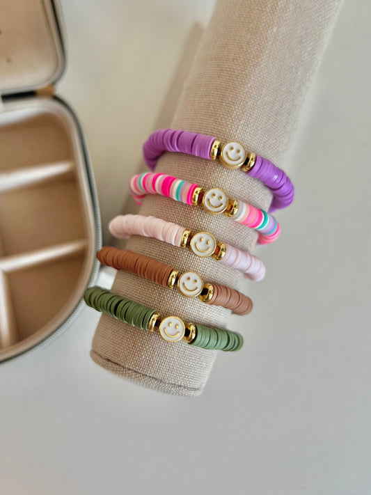 Happy Face Heishi Bracelet