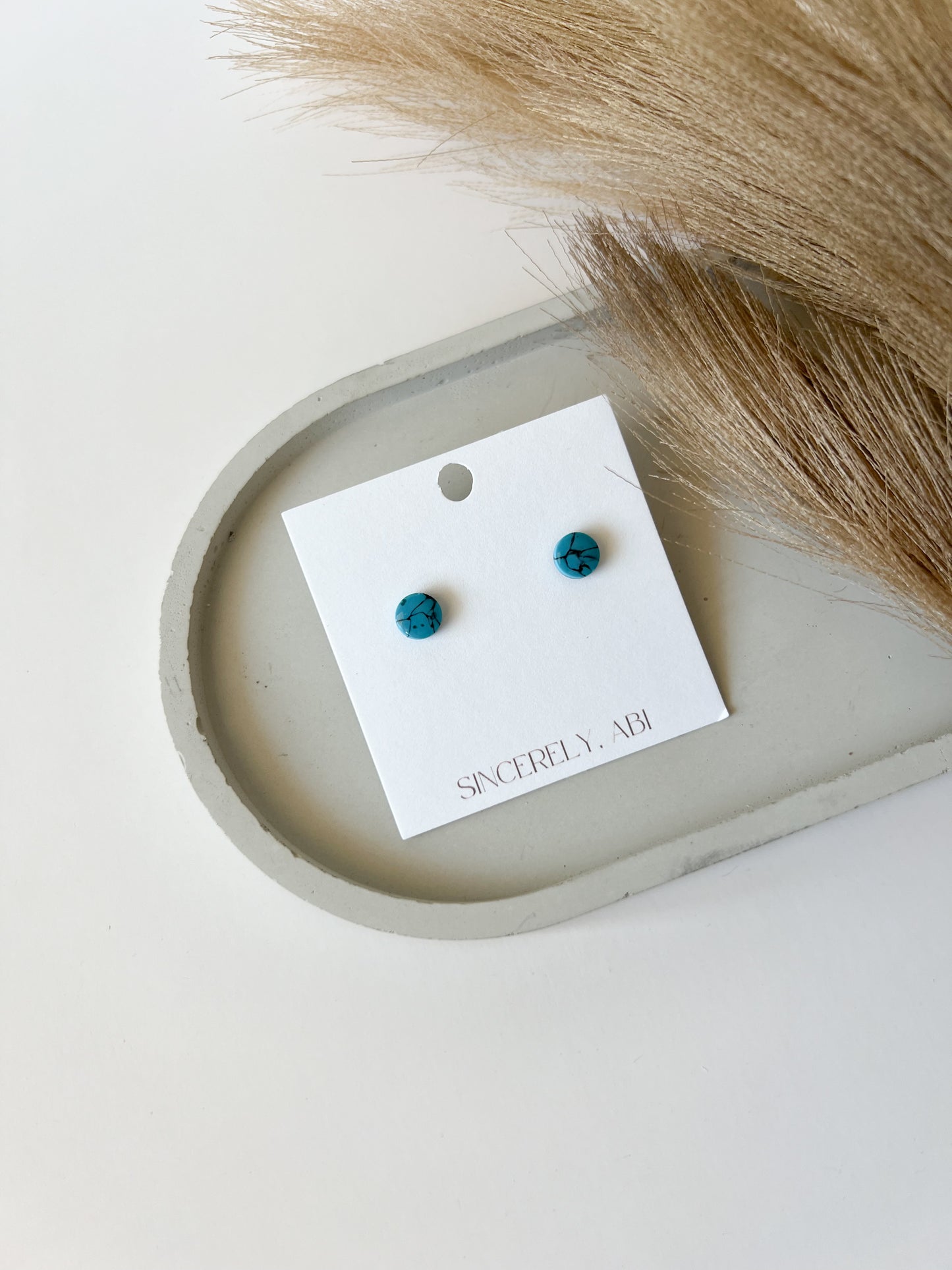 Mini Basic Studs, Turquoise