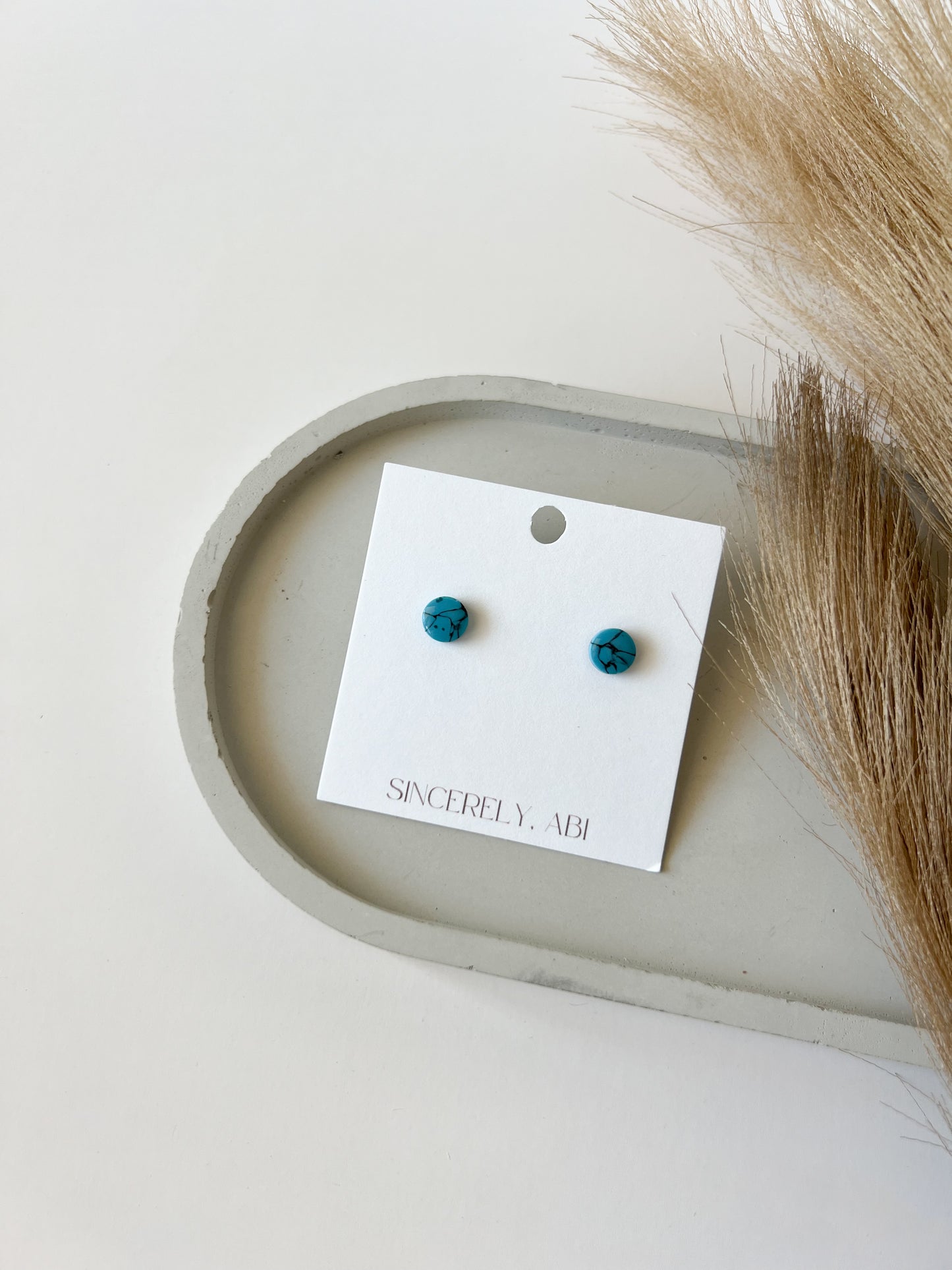 Mini Basic Studs, Turquoise