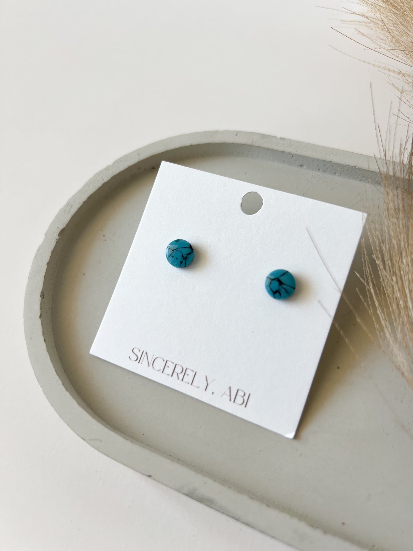 Mini Basic Studs, Turquoise