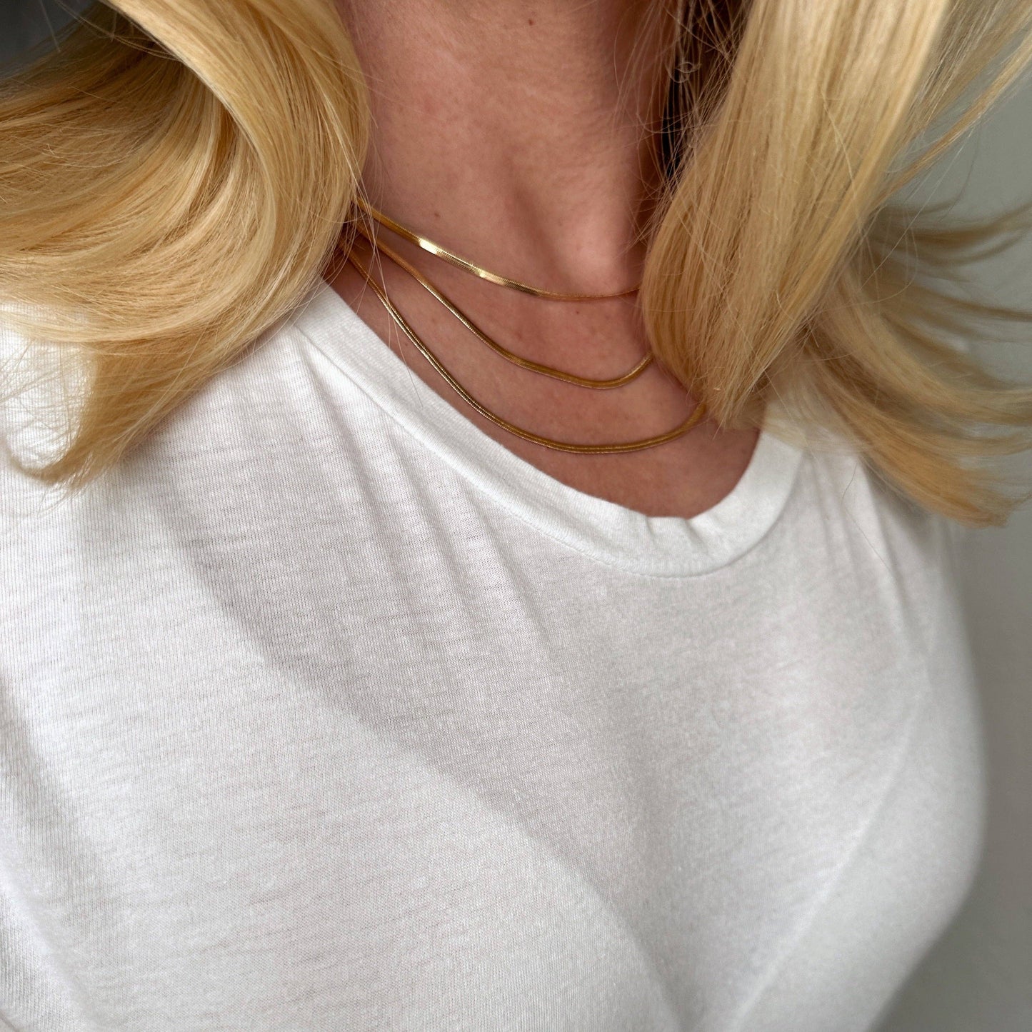 18k Gold Fill 2.0mm Thickness Herringbone Chain | 18 inches